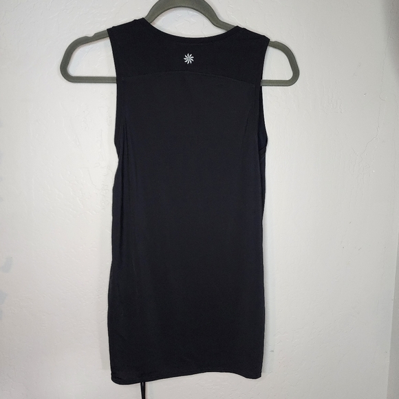 Athleta Ruched Side Tie Black Tank Top Size XS - Picture 6 of 7